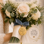 Bridal Bouquet Memorial Charm – Personalized Wedding Bouquet Charm