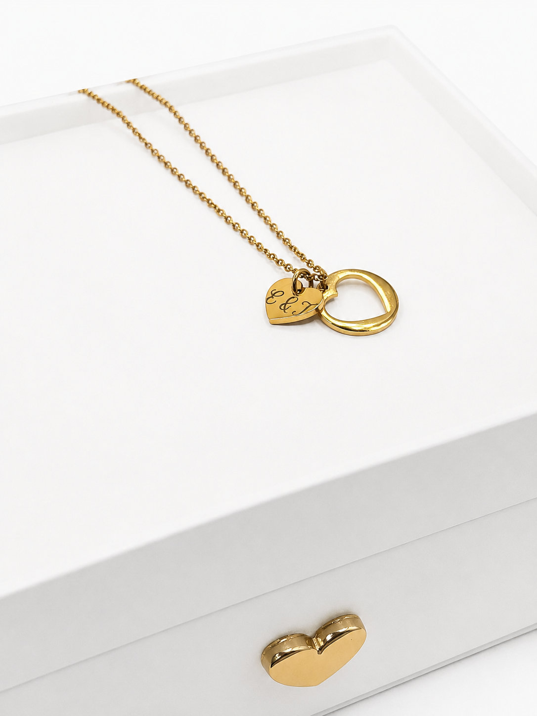 Interlocking Hearts Engraved Necklace