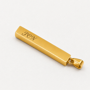4-Sided Engraved Bar Necklace
