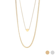 Initial Heart Layered Necklace