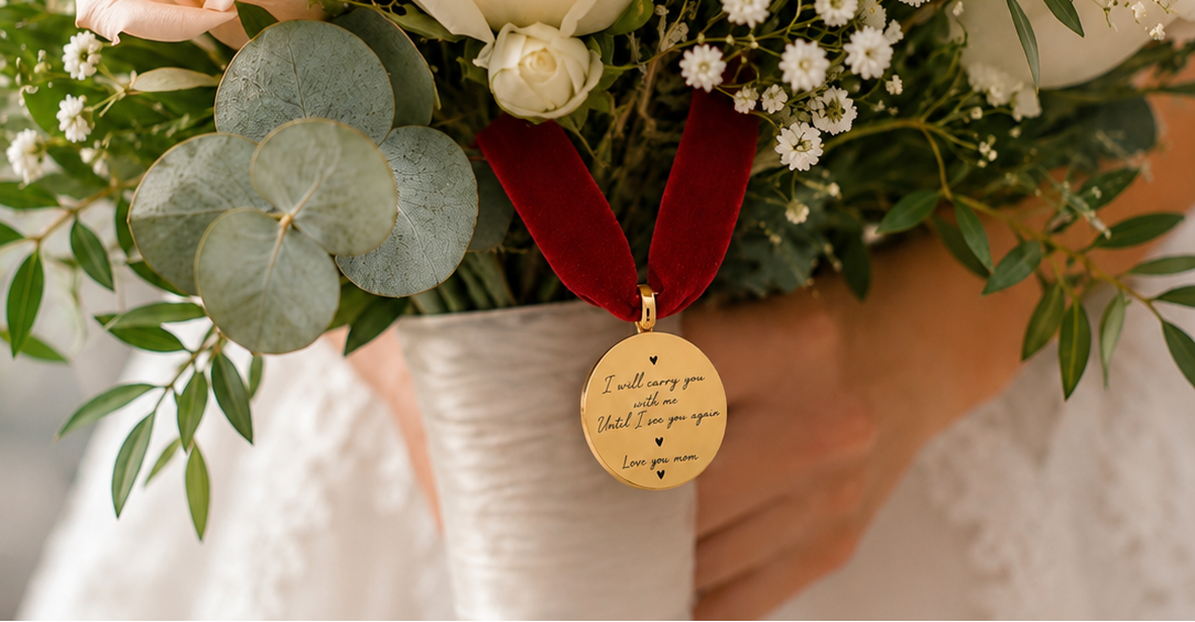 Bridal Bouquet Memorial Charm – Personalized Wedding Bouquet Charm