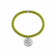 Never Ever Give Up Beaded Bracelet