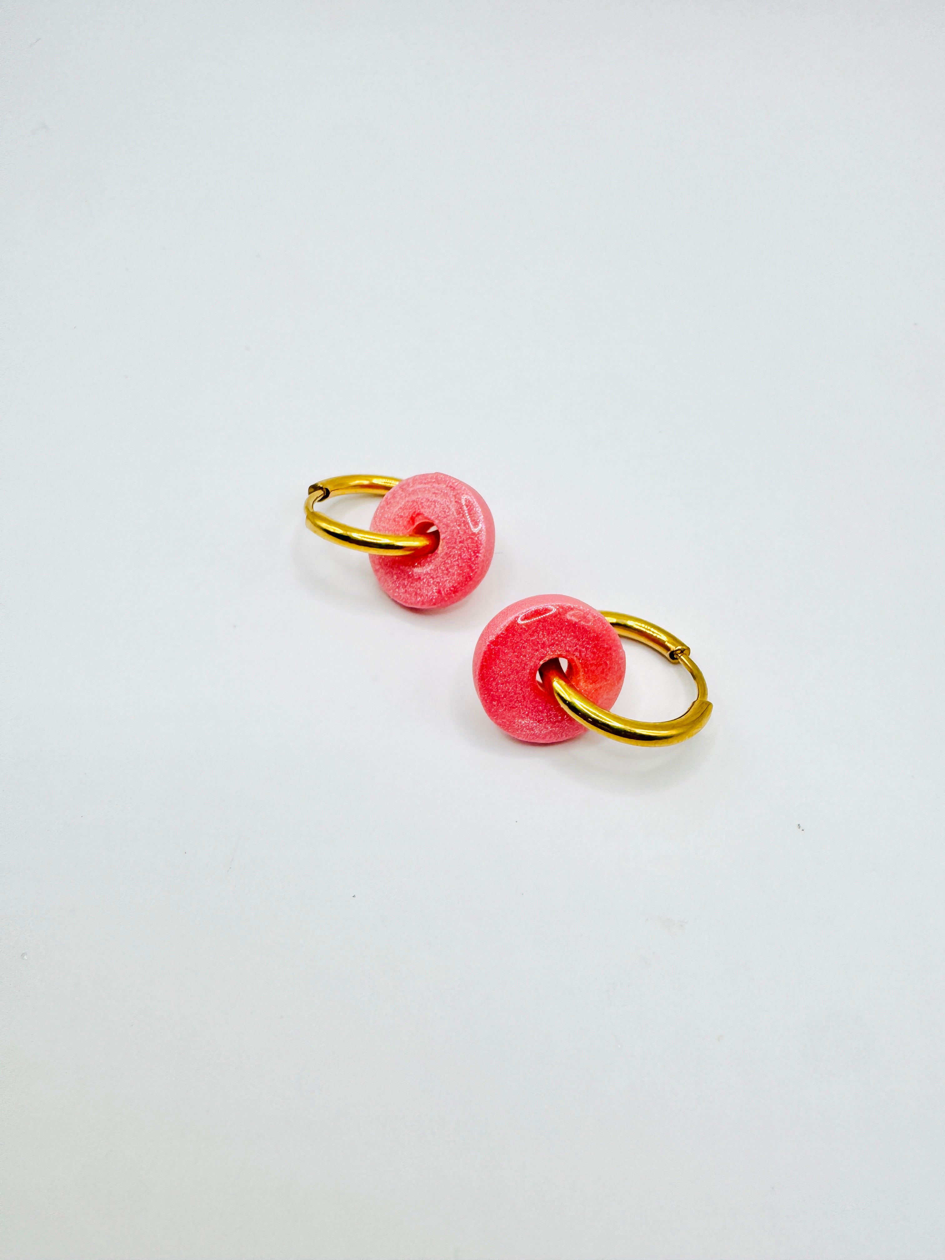 Tiny Donut Polymer Clay Earrings