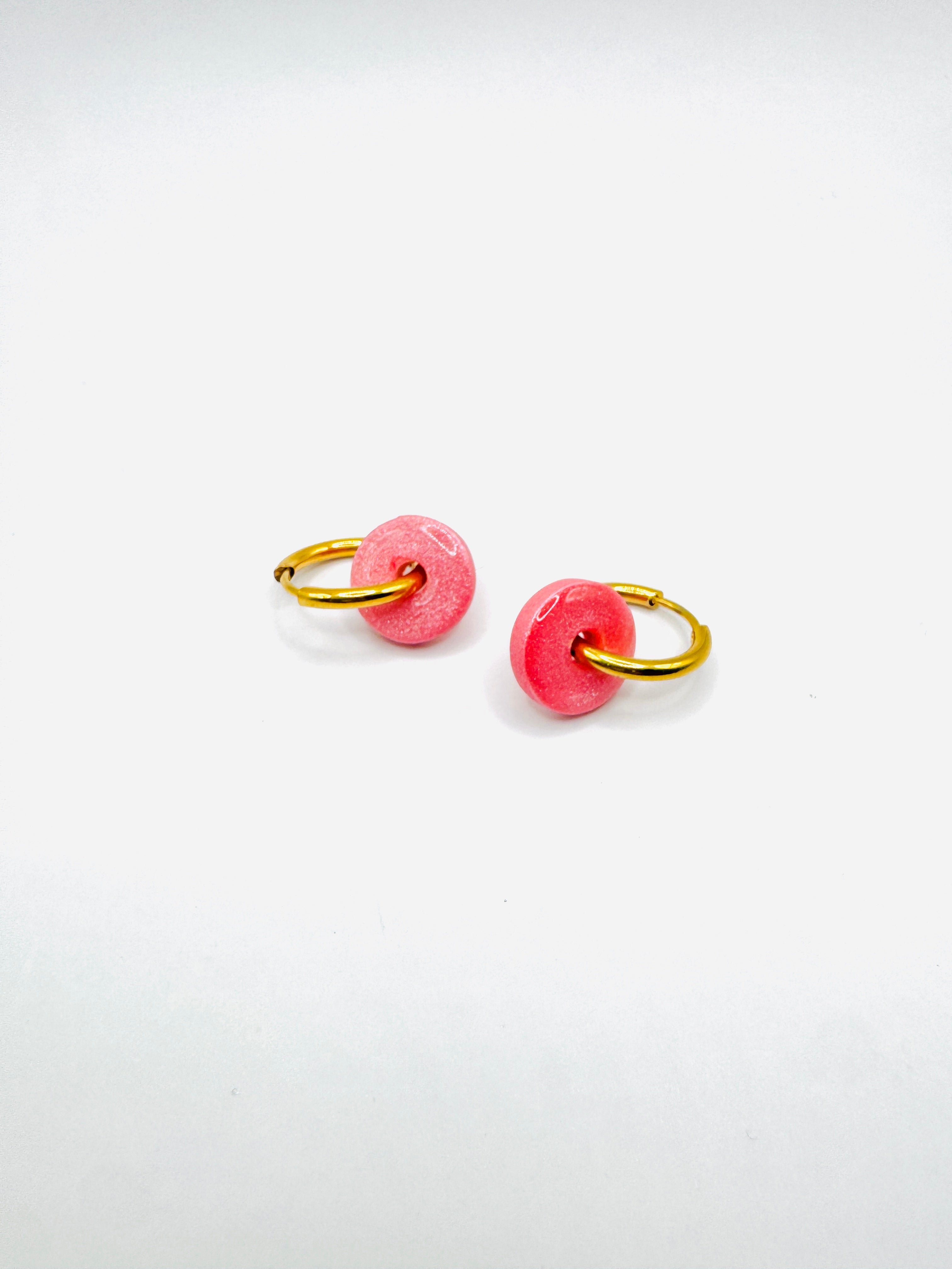 Tiny Donut Polymer Clay Earrings