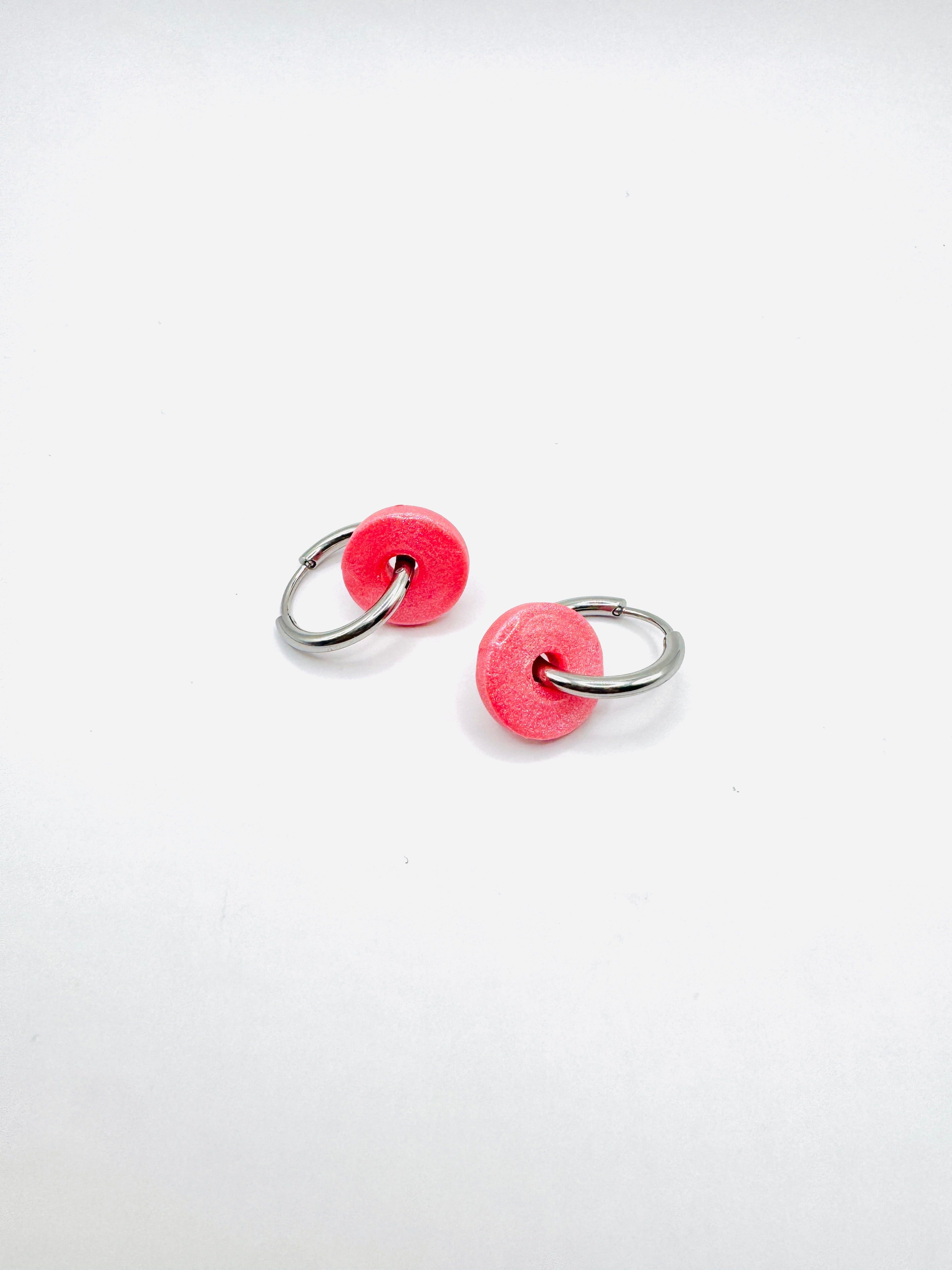 Tiny Donut Polymer Clay Earrings