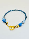 Magnetic-Heart Bracelet - Blue Sodalite