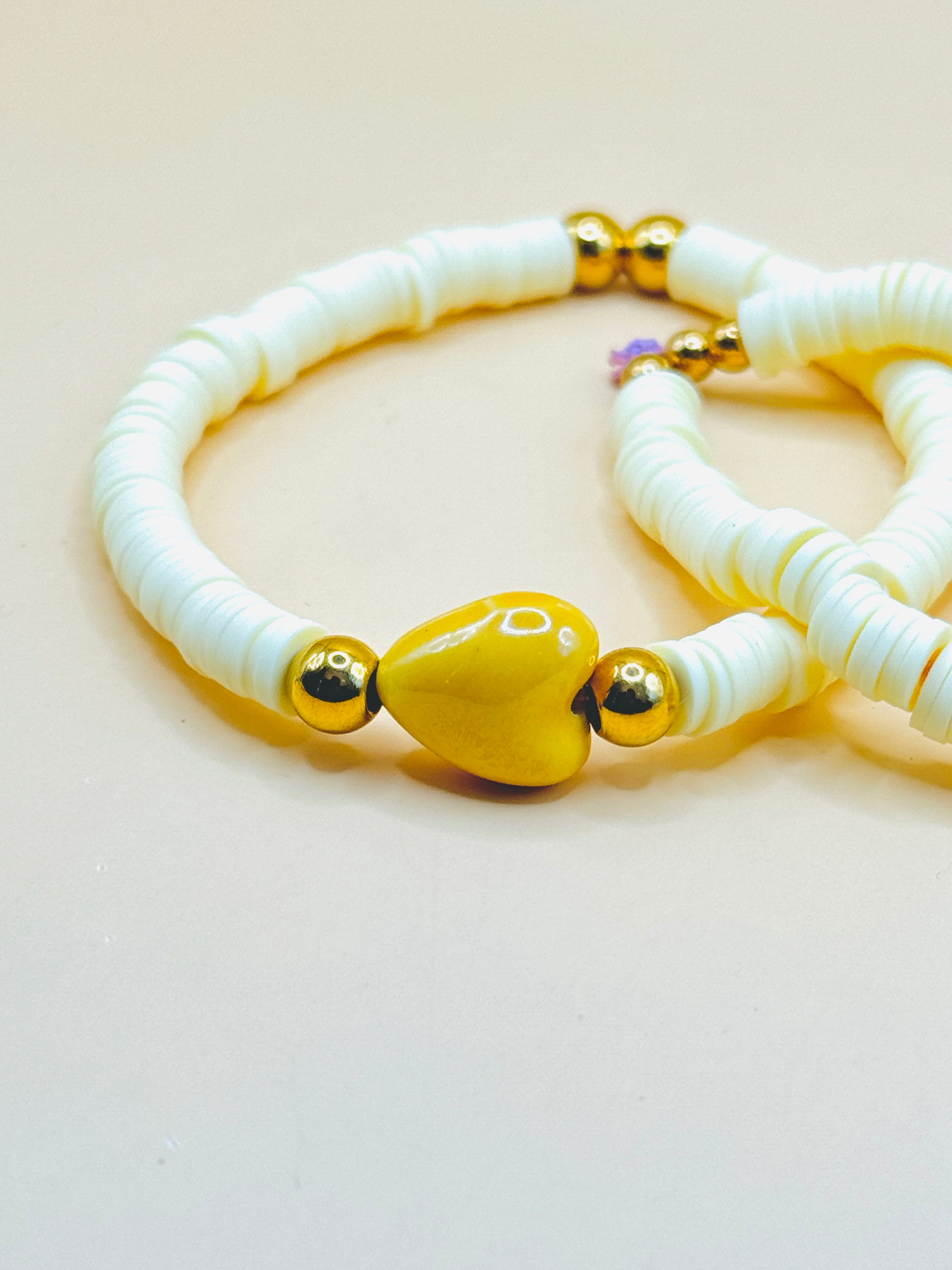 Ceramic yellow heart