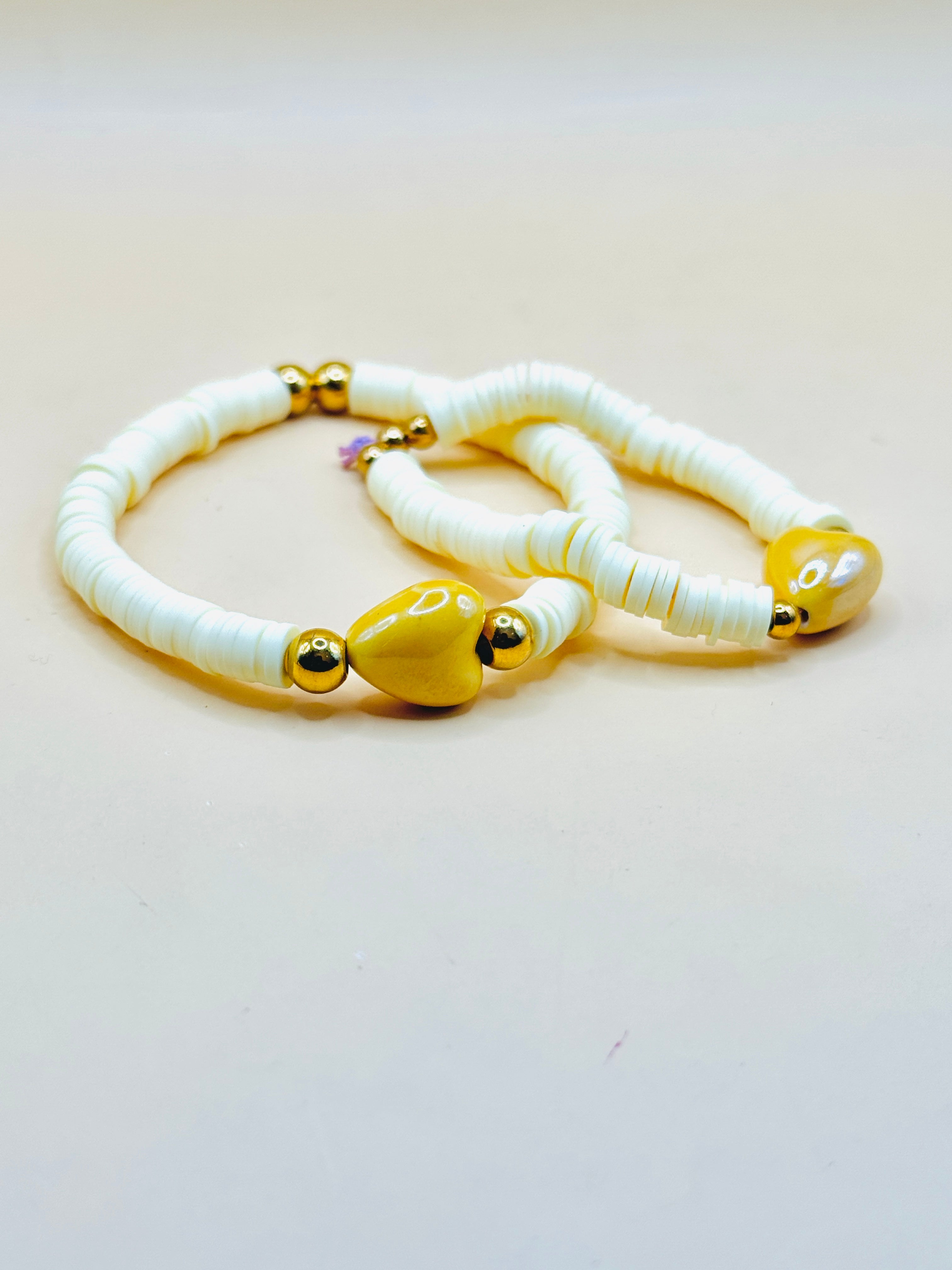 Ceramic yellow heart