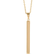 4-Sided Engraved Bar Necklace