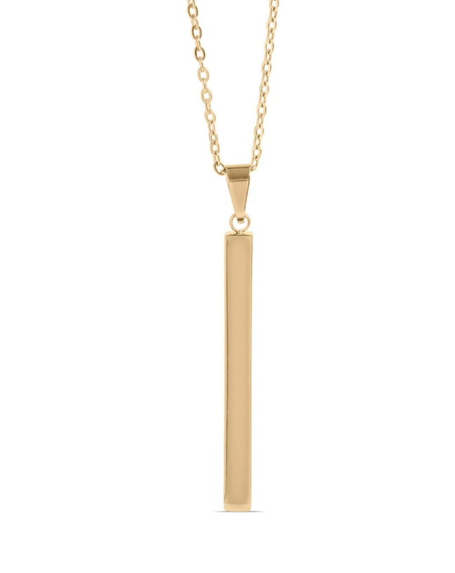 4-Sided Engraved Bar Necklace