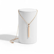 4-Sided Engraved Bar Necklace