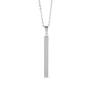 4-Sided Engraved Bar Necklace