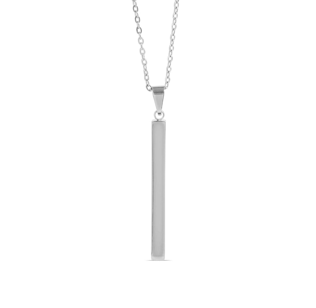 4-Sided Engraved Bar Necklace