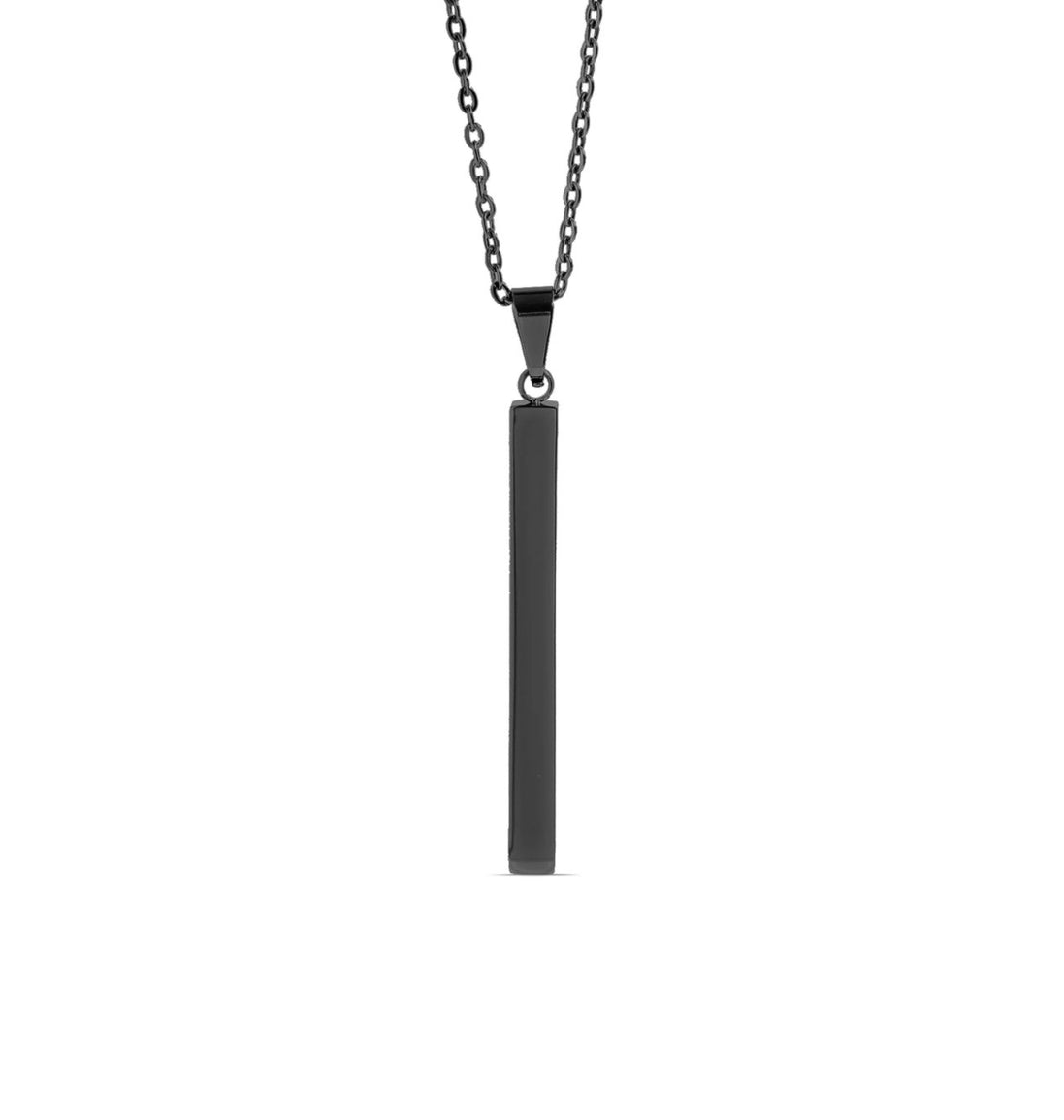 4-Sided Engraved Bar Necklace