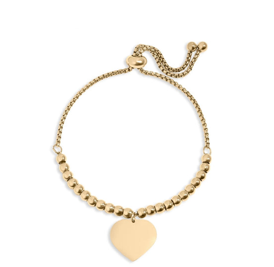 Pulsera Ajustable de Cuentas con Dije de Corazón