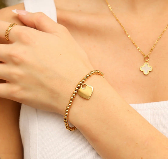 Pulsera elástica de corazón