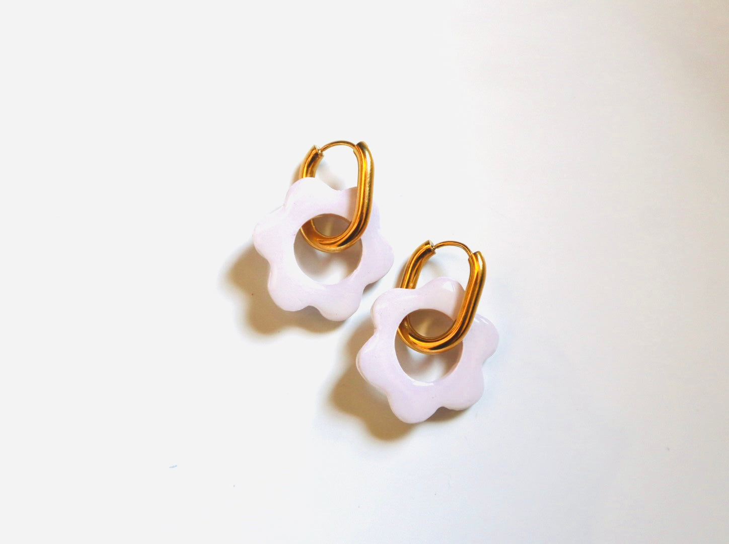 Flower Charm Huggies