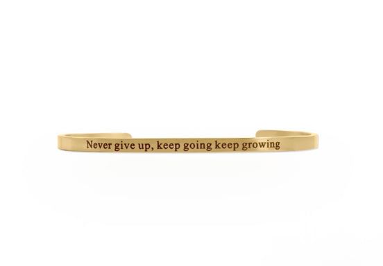 Pulsera grabada Nunca te rindas