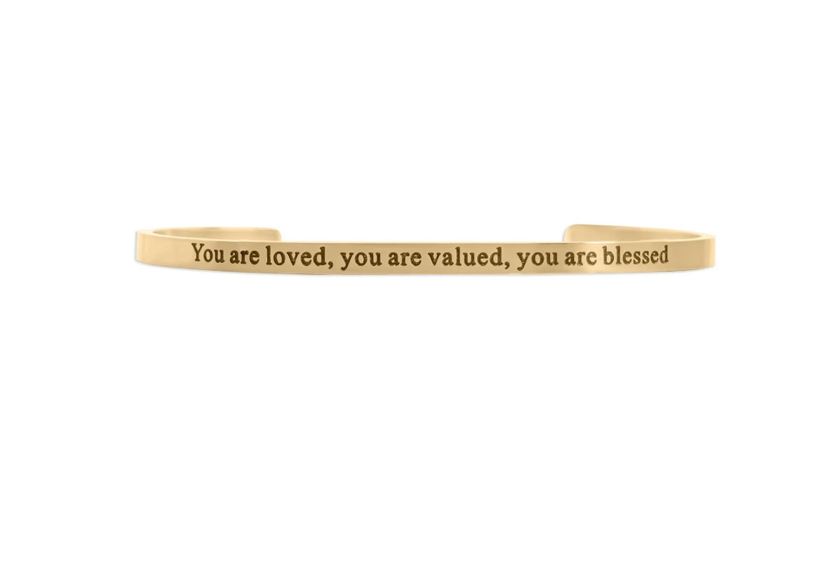 You are Loved Engraved Bracelet