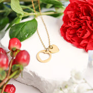 Interlocking Hearts Engraved Necklace