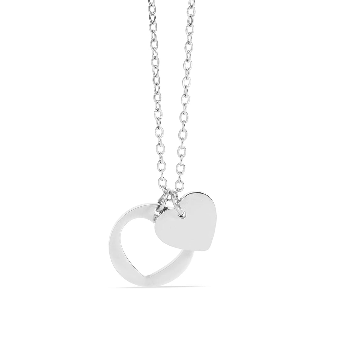 Interlocking Hearts Engraved Necklace